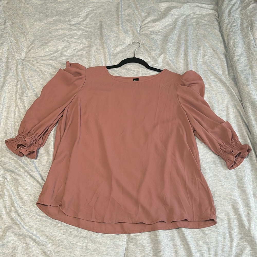 Women’s Flounce Blouse Rose Gold XL